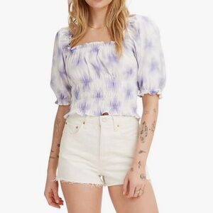 LEVIS printed smocked Blouse